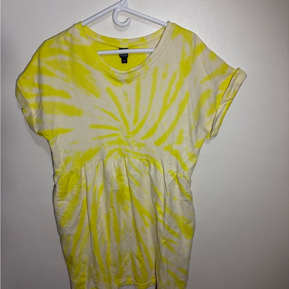 Wild Fable Vibrant Yellow Tie-Dye Dress (with pockets) so comfortable!!!